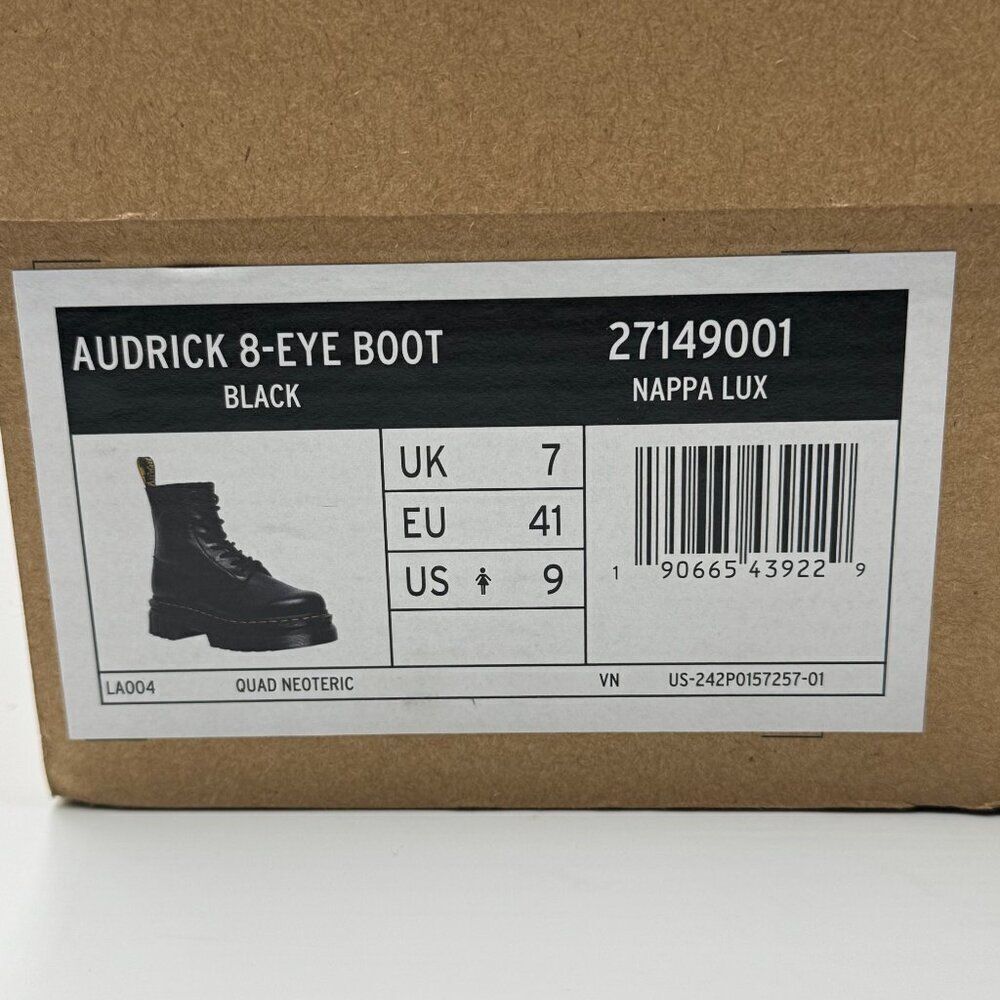 Dr Martens Audrick Nappa Leather Platform Ankle Boots - Picture 7 of 9